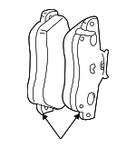 5018945AA - Brakes: Brake Pads for Chrysler: Sebring | Dodge: Stratus Image