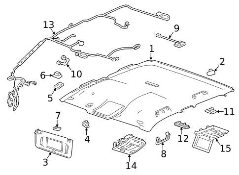 Interior Trim - Cab for 2016 Chevrolet Silverado 1500 #8