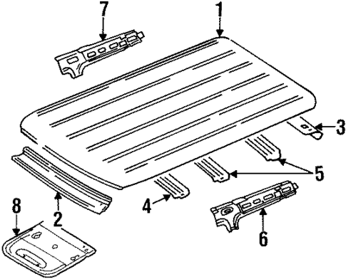 Roof & Components for 1993 Jeep Grand Cherokee #0