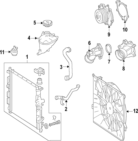Cooling System for 2012 Mercedes-Benz R350 #1