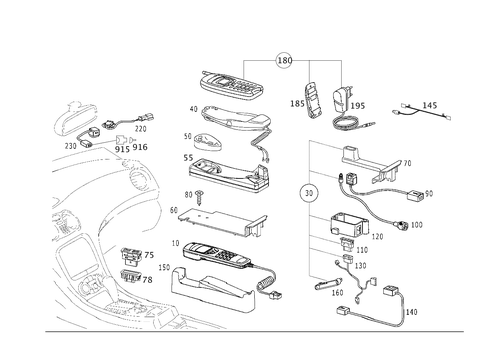 Car Phone, Voice Control System and Distress Call for 2007 Mercedes-Benz SL600 #0