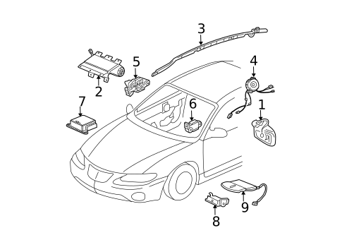 Air Bag Components for 2005 Pontiac Grand Prix #0