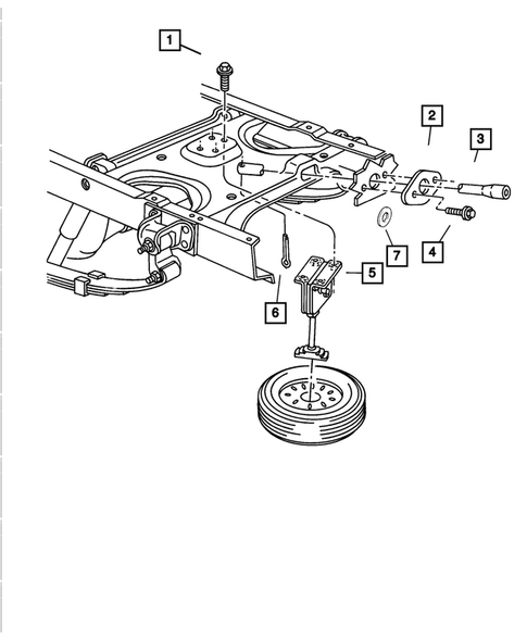 Spare Tire Stowage for 2001 Dodge Ram 2500 #1