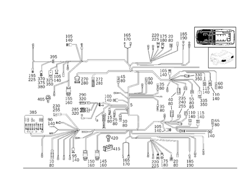 Frame Floor Unit Main Cable Harness for 1993 Mercedes-Benz 600SL #0