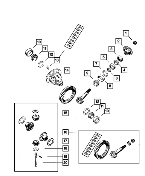 Front Axle Differential for 2003 Dodge Dakota #0