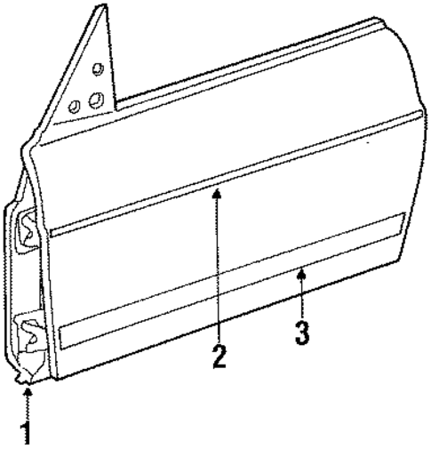 Door & Components for 1991 Saab 900 #3