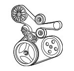 4892520AB - : Accessory Drive Belt for Mopar Image