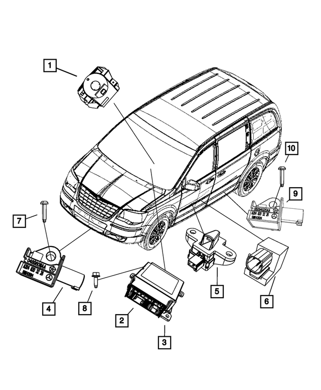 56046241AC - Restraints: Steering Angle/clockspring Assembly Sensor for Mopar Image image