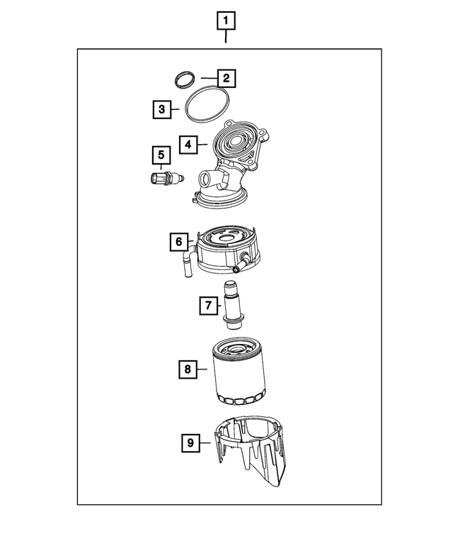 68737040AA - Engine: Engine Oil Cooler for Mopar Image