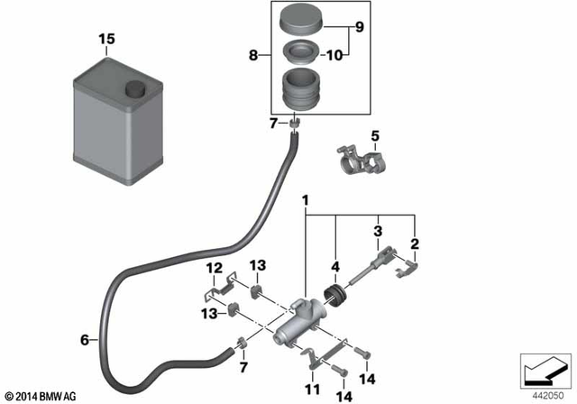 34327692465 - Brakes: Holder, Brake Hose for BMW-Motorrad Image