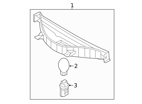 High Mounted Stop Lamp for 2022 Hyundai Accent #0
