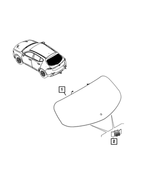 68634178AA - : Lift-Gate Glass for Dodge: Hornet Image