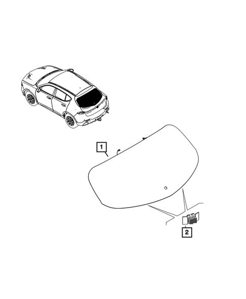 Glass and Interior Rearview Mirror for 2025 Dodge Hornet #5