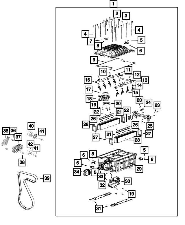 6510669AA - Engine: Hex Flange Head Bolt, Mounting for MOPAR Image