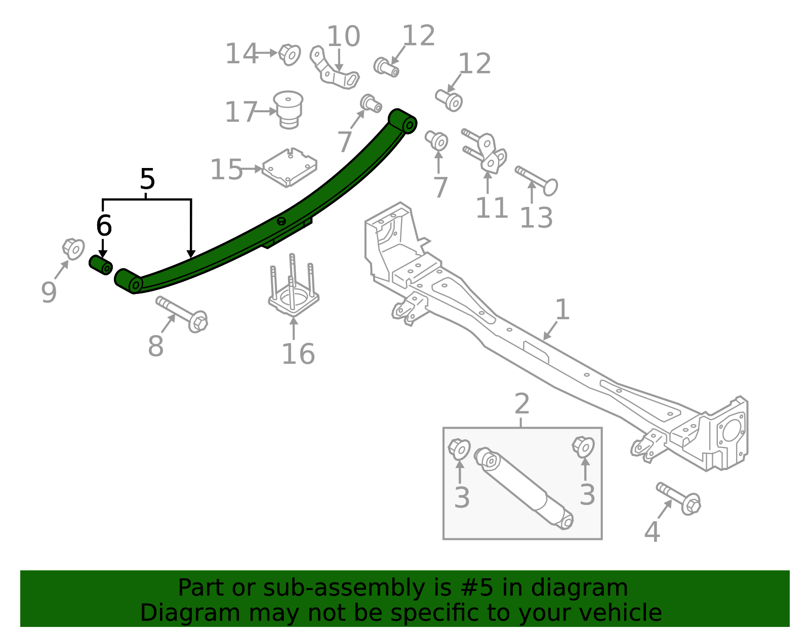 2013-2021 Nissan NV200 Leaf Spring 55020-9SF0A | Parts for Nissans