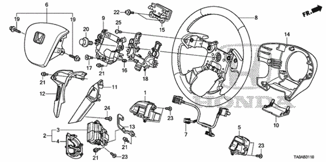 Steering Wheel (SRS) for 2012 Honda Accord #0