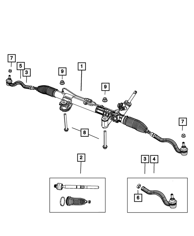 R8078529AE - Steering: Rack And Pinion Gear, Remanufactured for Dodge: Durango | Jeep: Grand Cherokee Image