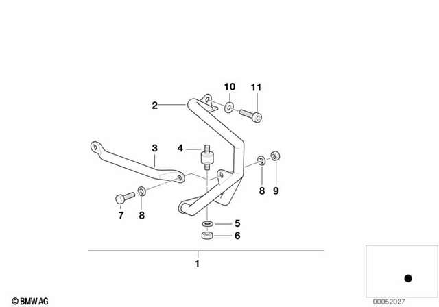 71607653738 - Frame and Mounting Parts: Rubber Mounting Rear -  for BMW-Motorrad Image