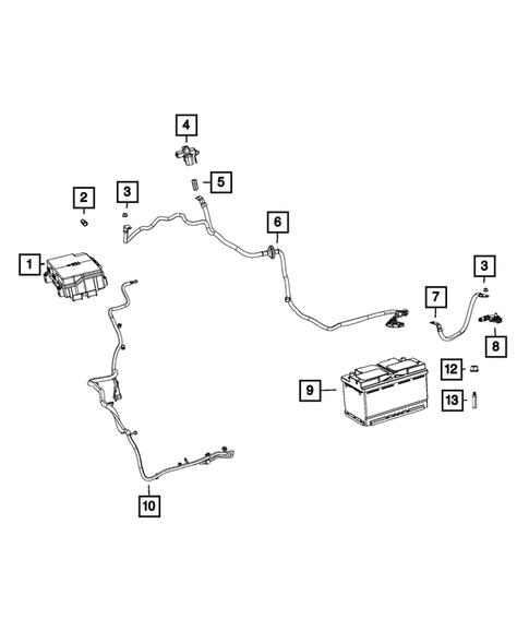 Battery, Battery Tray and Cables for 2020 Jeep Grand Cherokee #2