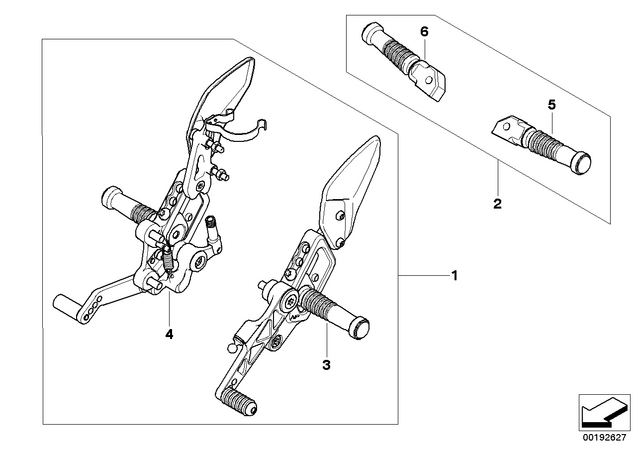 71607714633 - Frame and Mounting Parts: Footrest Plate, Left for BMW-Motorrad Image