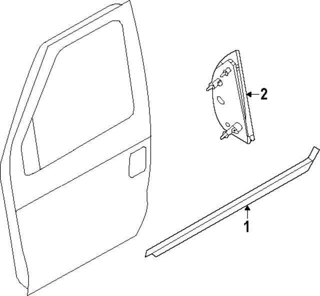 2C2Z15214A62AAA - Body: Filler Panel for Ford: E-350 Super Duty, E-450 Super Duty Image
