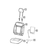 7RN59U00AA - Interior Trim: Front Seat Cushion Cover, Right for Jeep: Renegade Image