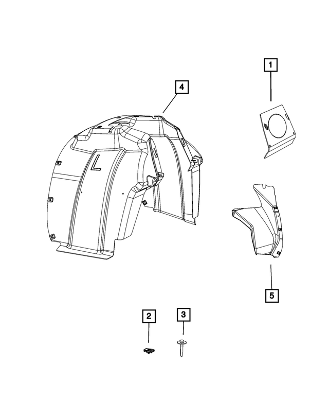 6509500AA - Exterior Ornamentation: Spring Nut, Left for Dodge: Ram 3500 | Ram: 1500, 1500 Classic Image