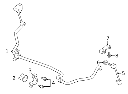 Stabilizer Bar & Components for 2018 Nissan TITAN XD #0