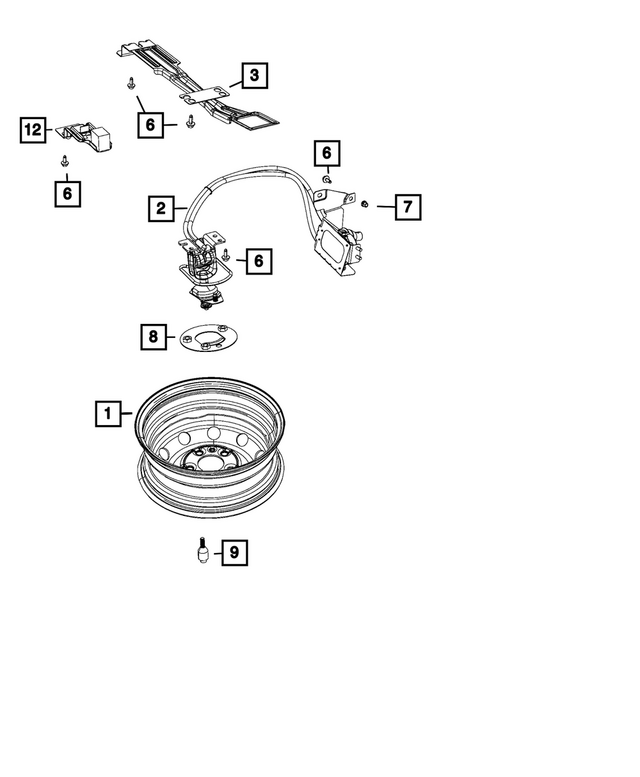 « 68582598AB – Wheels : Acier Roue pour Mopar Image »