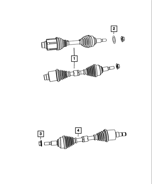 Front Axle Drive Shafts for 2010 Dodge Journey #0