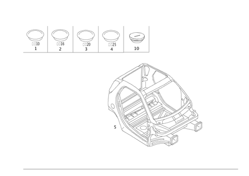 Body Shell for 2011 Smart Fortwo #0