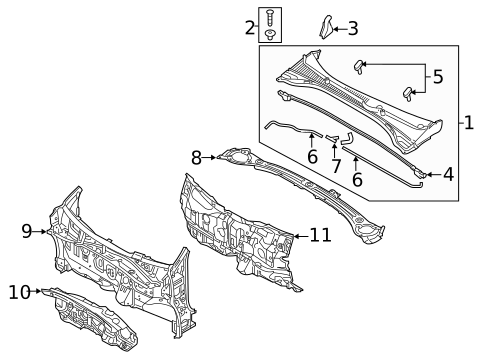 Cowl for 2018 Hyundai Elantra GT #0