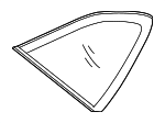 87820J9020 - : Quarter Glass for Hyundai: Kona, Kona Electric, Kona N Image