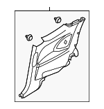 855102M5004X - Body: Lower Quarter Trim for Hyundai: Genesis Coupe Image