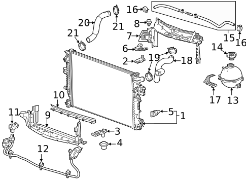 Radiator & Components for 2019 Chevrolet Silverado 1500 #33