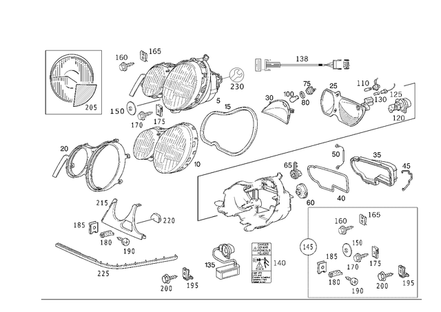 2108203361 - Electrical System: Lamp Unit for Mercedes-Benz Image image