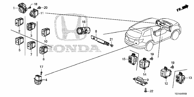 Switch for 2016 Honda Pilot #0