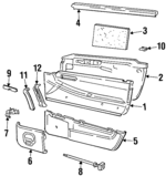 357867015AQAFC - Body: Front Door Trim for Volkswagen Image