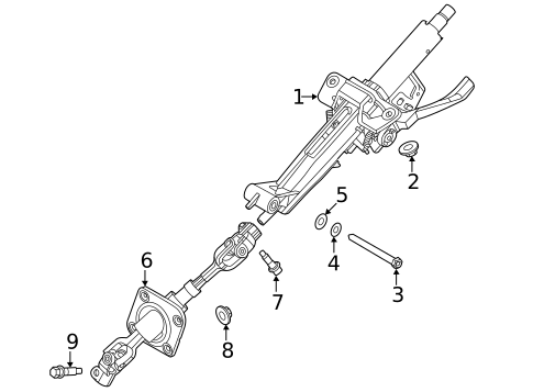 Steering Column Assembly for 2024 Hyundai Ioniq 6 #0