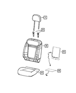 7EY09U00AA - Interior Trim: Front Seat Back Cover, Right for Mopar Image