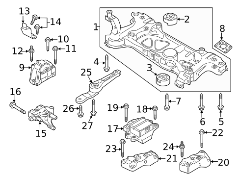 Engine & Trans Mounting for 2015 Volkswagen Passat #0
