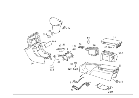 Housing with Tray for 1999 Mercedes-Benz SLK230 #0