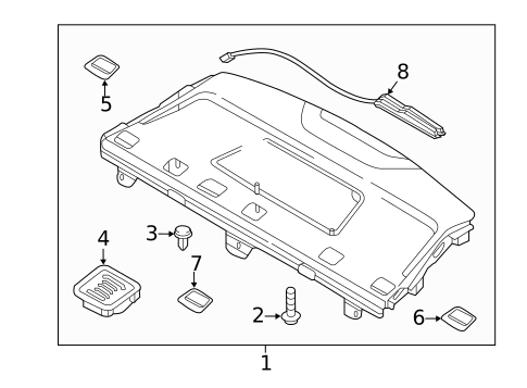 Package Shelf Trim for 2018 Hyundai Sonata #0