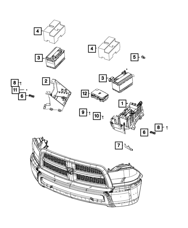 BBH7F001AA - Electrical: Storage Battery, Us for Mopar Image