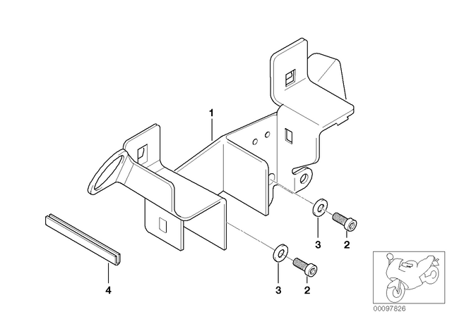 7129905536 - Frame and Mounting Parts: Isa Screw - M6X16-8.8-ZNNIV for BMW-Motorrad Image