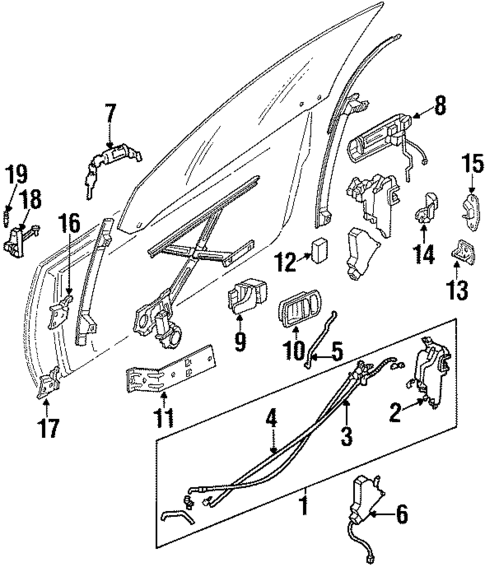 Lock & Hardware for 1996 Nissan 300ZX #1