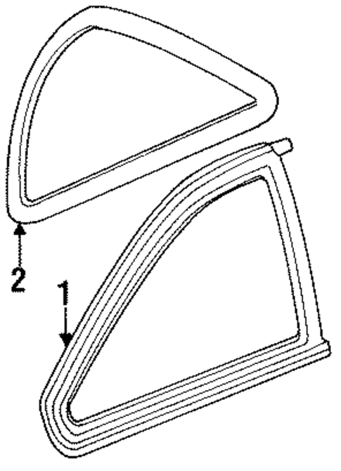 Glass & Hardware for 1994 Honda Accord #0