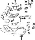 YS8Z63045A36AAA - Body: Console Panel for Mercury: Cougar Image