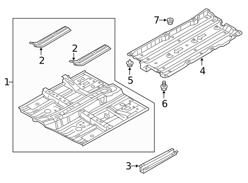 Floor & Rails for 2024 Mitsubishi Mirage #0