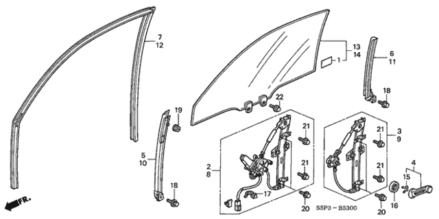 Door Windows for 2001 Honda Civic #0